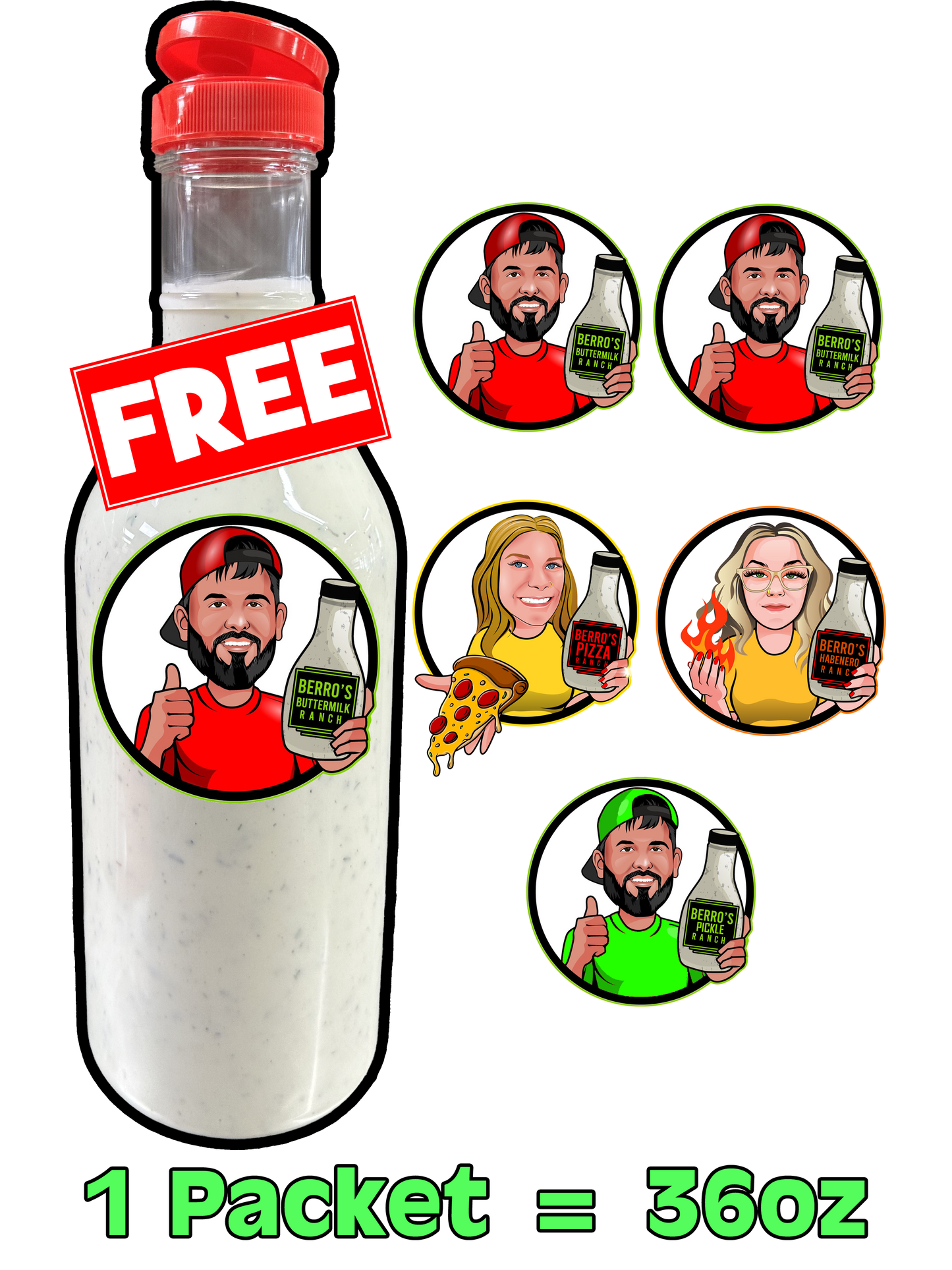 (5 Pack + FREE 1 Bottle) Family Pack